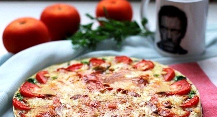 Киш с грибами