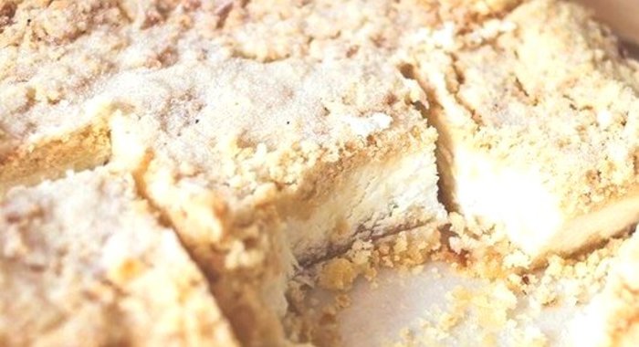 Деревенский творожный пирог с песочной крошкой