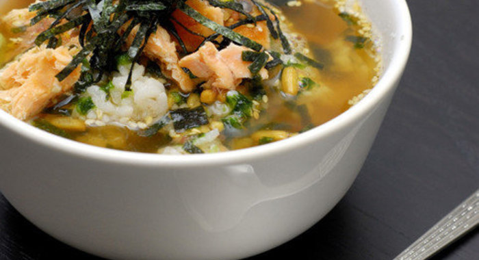 Экзотический суп из семги и зеленого чая