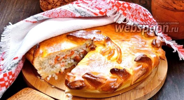 Рыбный пирог с рисом