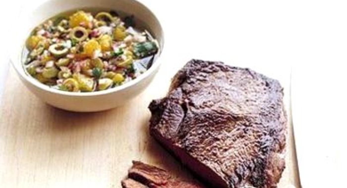 Говяжий стейк с луковой приправой