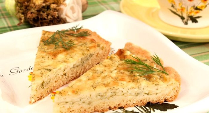 Пирог с сыром и творогом