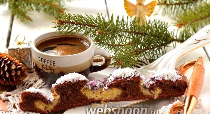 Шоколадно-кокосовый пирог «Снежный ангел»