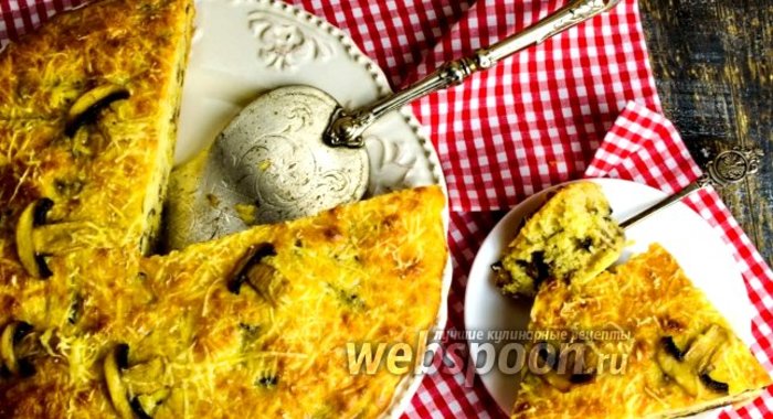 Грибной пирог с сыром