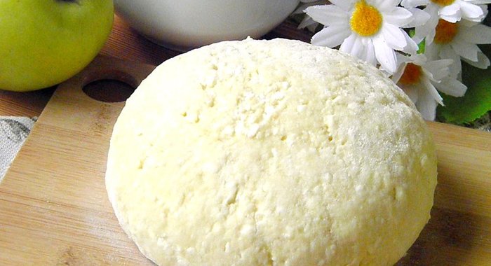 Творожное тесто для пирога с яблоками