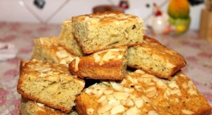 Пирог Миндальные квадратики