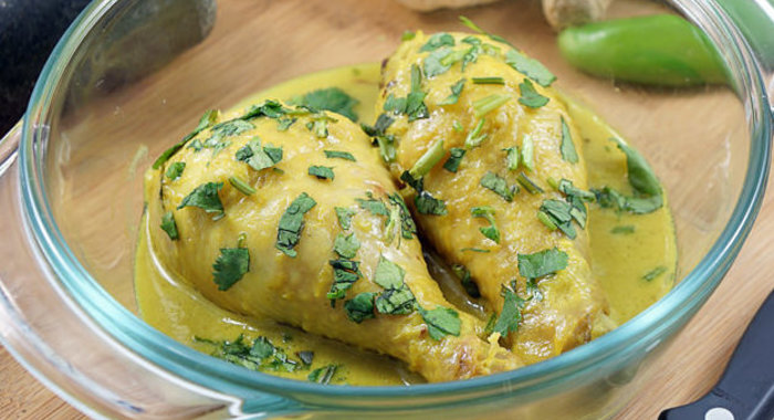 Куриные ножки в соусе карри