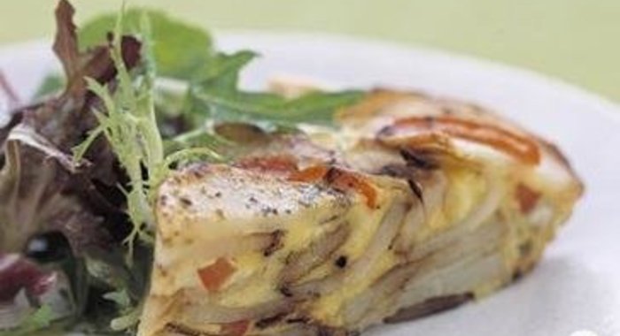 Фритата с картофелем и сладким перцем