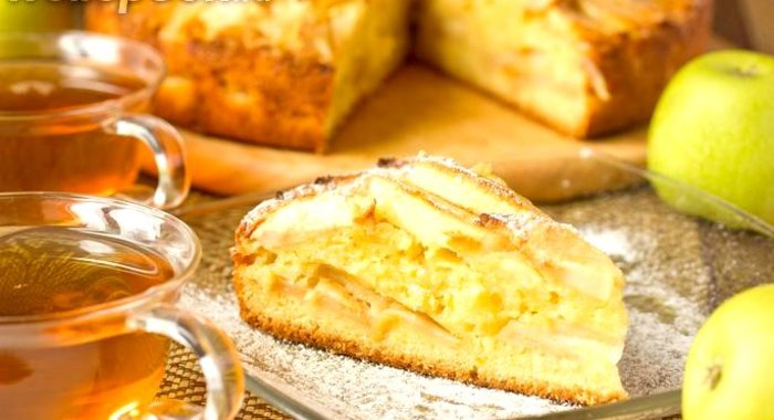 Двухслойный яблочный пирог