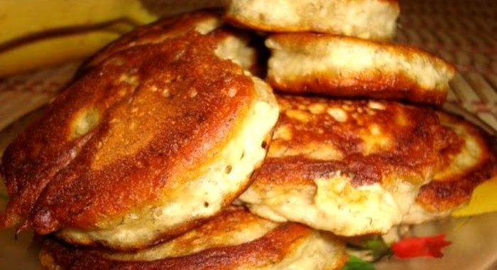 Постные банановые оладьи