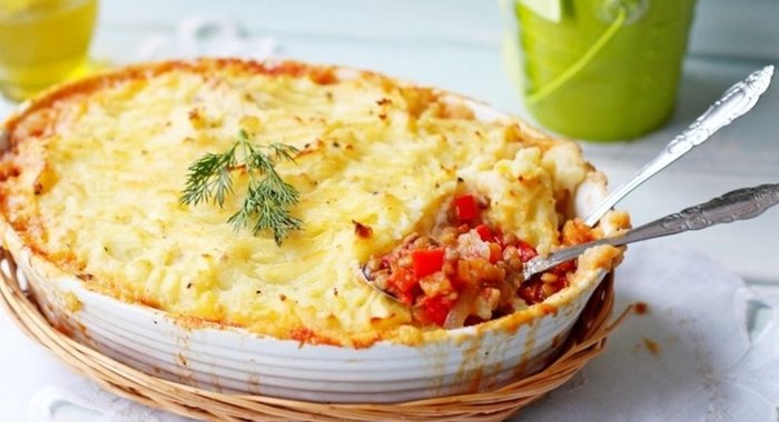 Пастуший пирог с чечевицей