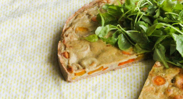 Открытый пирог с морковью