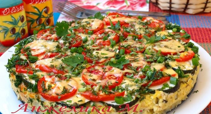 Пирог-запеканка с кабачками