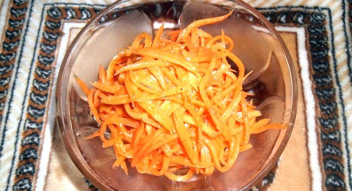 Домашняя морковь по - корейски