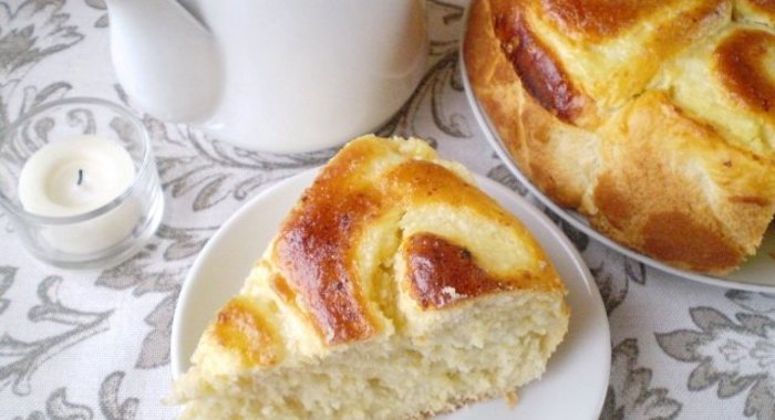 Пирог с творогом и манкой