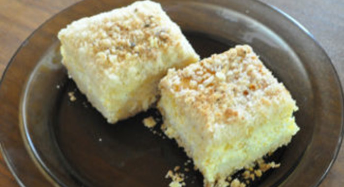 Пирог тертый с творогом