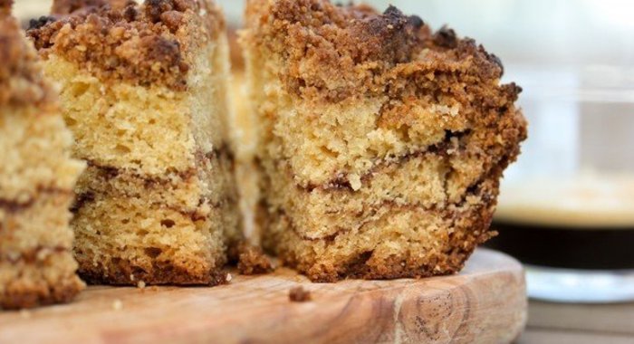 Кофейный пирог с шоколадом и корицей