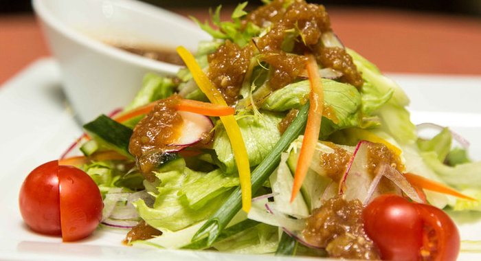 Овощной салат с японской заправкой