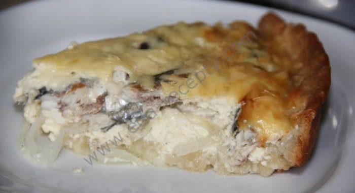 Пирог рыбный с заливкой