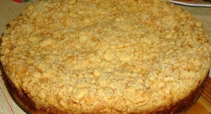Рассыпчатый пирог с творогом