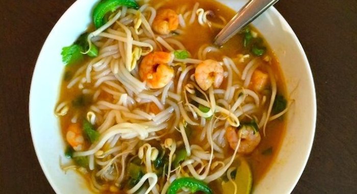 Вьетнамский суп с креветками