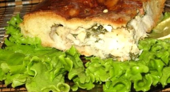 Рыбный пирог из дрожжевого теста