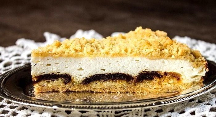 Творожный пирог с финиками