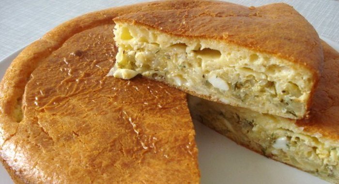 Быстрый пирог из теста на кефире