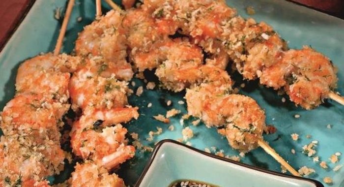 Креветки на шпажках