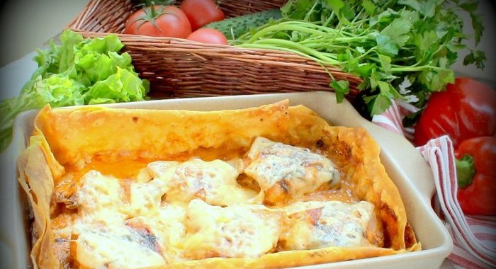 Курочка, запеченная в лаваше