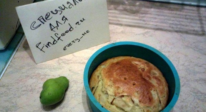 Диетический пирог с грушами