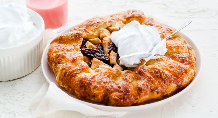 Слоеный пирог с грушами