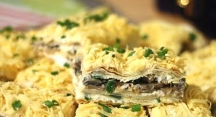 Пирог с груздями и картошкой