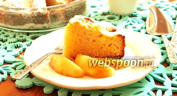 Кекс-пирог с персиками