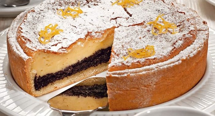 Лимонно-сырный пирог