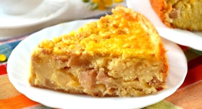 Заливной пирог в мультиварке