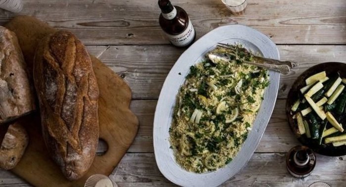 Кускус с фенхелем, мятой и лимоном