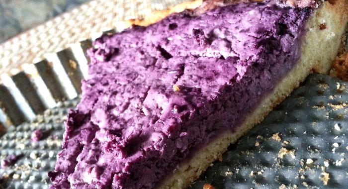 Творожный пирог с черникой