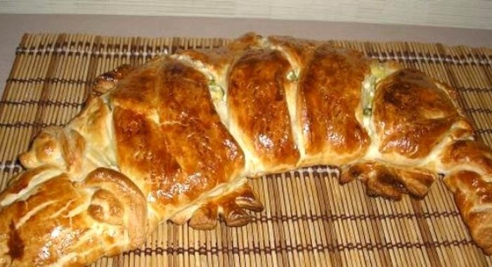 Пирог Крокодил с мясом