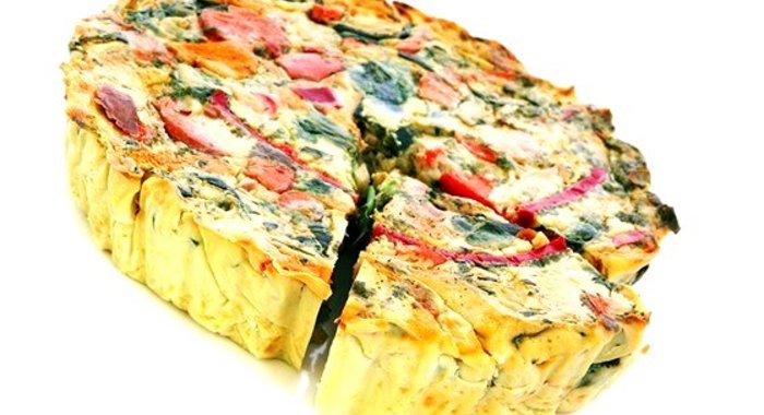 Овощной пирог с фасолью