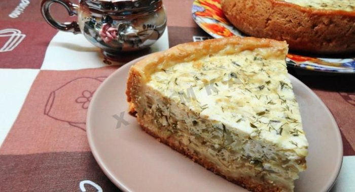 Пирог с луком в мультиварке