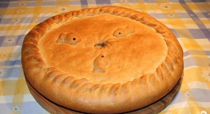 Постный рыбный пирог