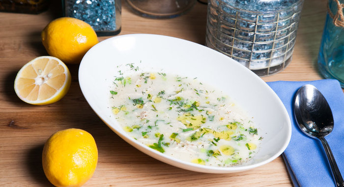 Куриный суп с лимоном
