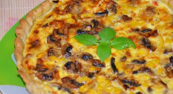 Французский пирог киш с курицей