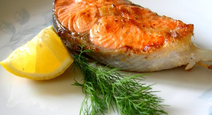 Семга на сковороде