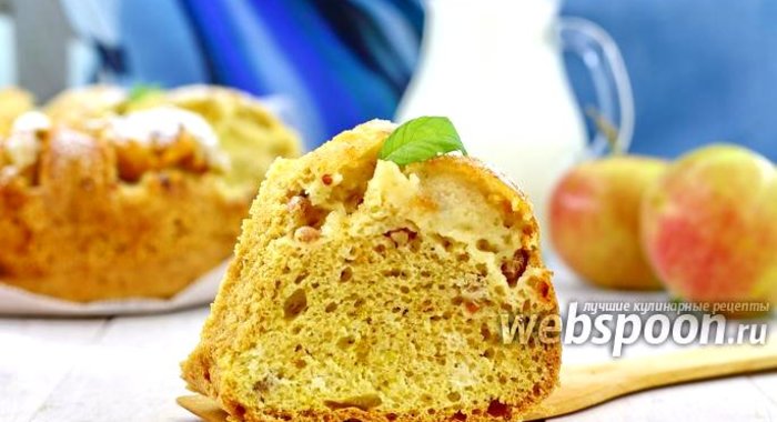 Лимонный пирог с белой смородиной и яблоком