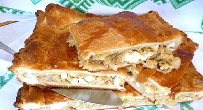 Капустный пирог с яйцом