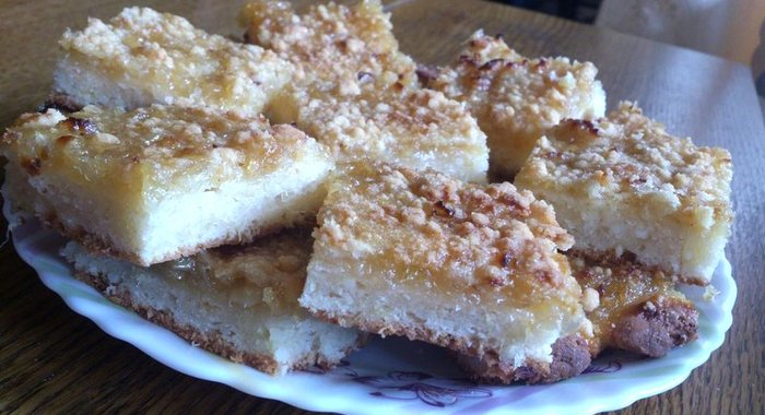 Лимонно-творожный пирог