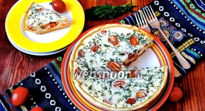 Заливной пирог с кижучем в мультиварке