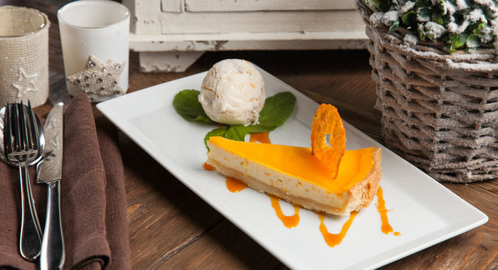 Мандариновый творожный пирог